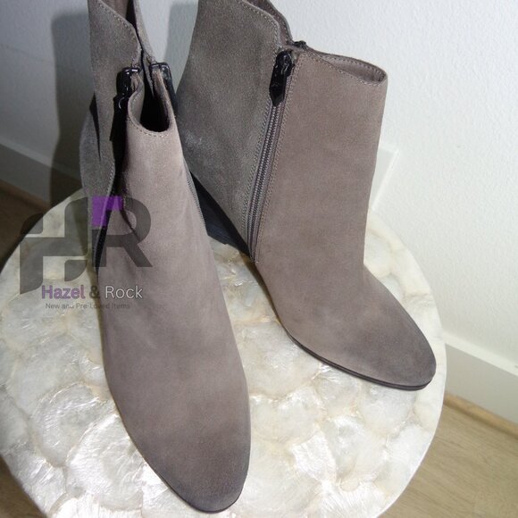 Fergie Womens Aurora Brown Skinny Wedge Ankle Boots - Picture 4 of 6